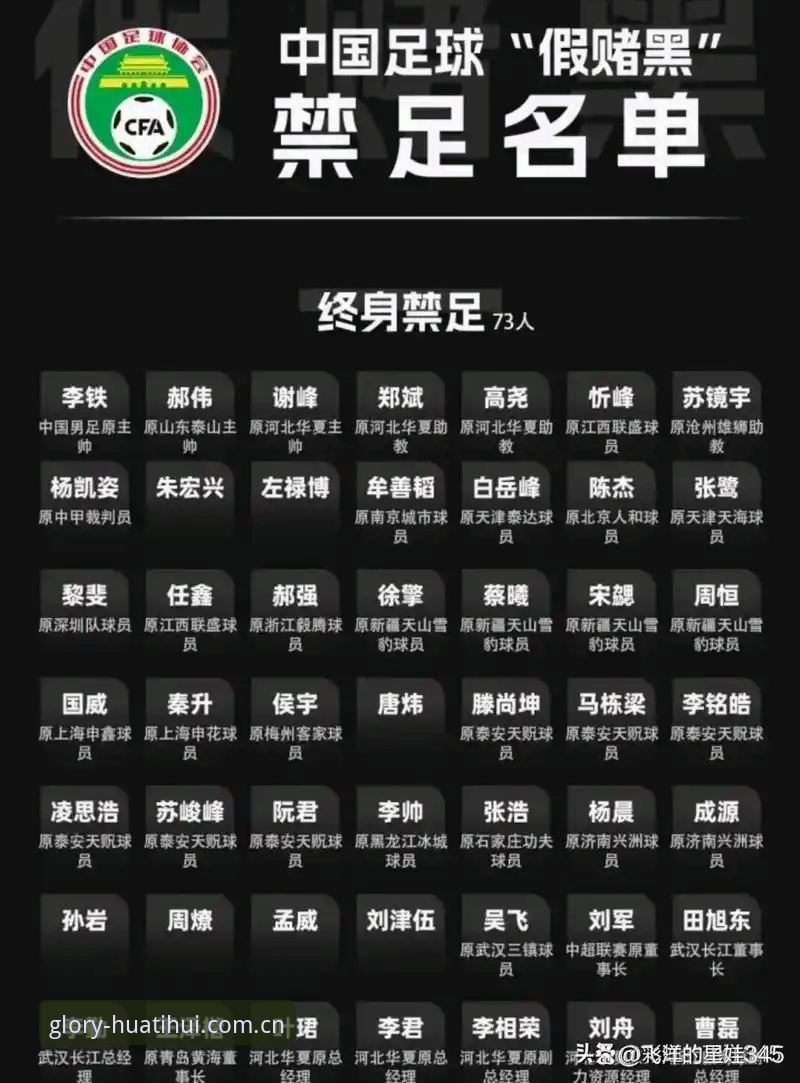 资深用户分享：从足协第三批禁足名单看中国足球的“刮骨疗毒”
